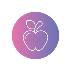Fototapeta premium Apple icon vector stock illustration