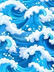 Seamless Pattern of Ocean Waves