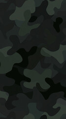 Abstract camouflage pattern featuring various shades of green and black in a seamless design