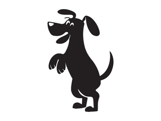 vector illustration of a cartoon dog