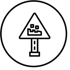 Vector Design Falling Rocks Icon Style