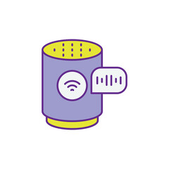 Voice Assistant for Workouts icon vector stock illustration