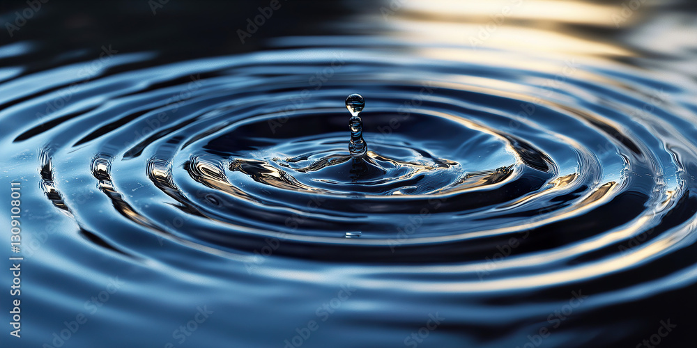 Wall mural captivating patterns in gently flowing water ripples