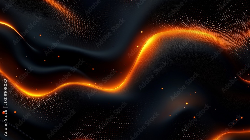 Poster rainy background with orange light. abstract abstract of orange and black with brown and yellow. a g