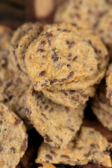 natural data cookies with the addition of flax seeds