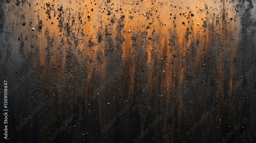 Poster rainy background with orange light. abstract abstract of orange and black with brown and yellow. a g