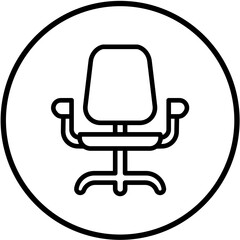 Vector Design Office Chair Icon Style