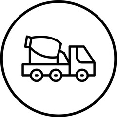 Cement Mixer Vector Design Icon Style