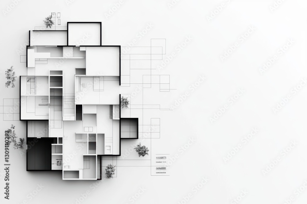 Poster striking monochrome wall featuring intricate patterns creating a bold artistic statement in modern i