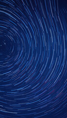 mesmerizing display of star trails swirling pattern against deep blue night sky