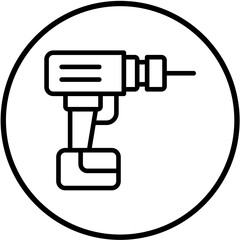 Electric Drill Vector Design Icon Style