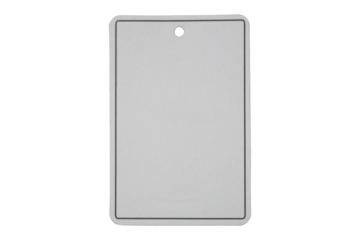 The soft-looking white price tag is a vertical rectangular piece with a hole punched at the top.