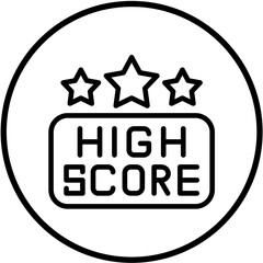 High Score Vector Design Icon Style