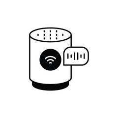 Voice Assistant for Workouts icon vector stock illustration