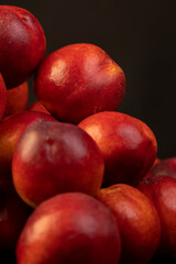 a small harvest of ripe washed nectarines