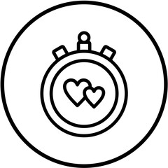 Love Compass Vector Design Icon Style