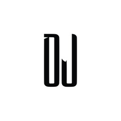 DJ monogram logo design letter text name symbol monochrome logotype alphabet character simple logo
