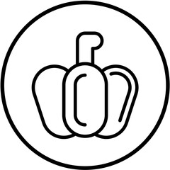Bell Pepper Vector Design Icon Style