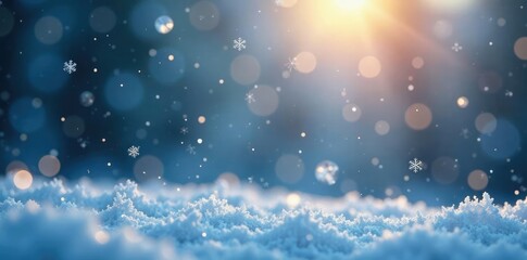 Sparkling silver glittering frosty snowflakes falling from the sky, festive, fall, silver