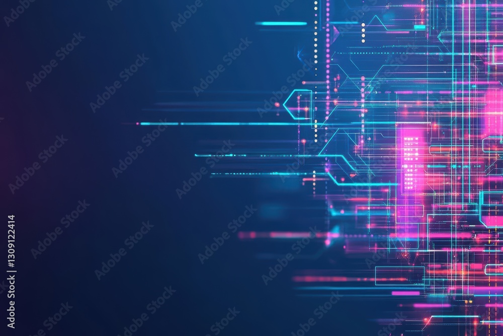 Poster vibrant colorful abstract background featuring dynamic lines and dots in vivid hues creating a playf