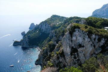 Capri, Italy, sea, rock, beach, island
