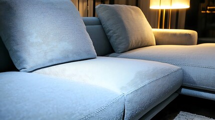 A couch with two pillows on it