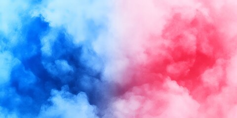 Fototapeta premium Abstract Blue And Coral Watercolor Texture Background, A Visual Harmony Of Colors And Texture