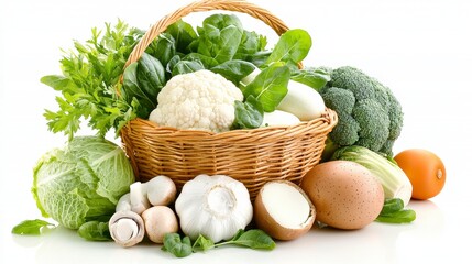 Fresh Vegetables in a Basket