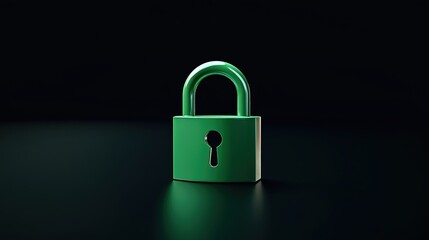 A padlock on a black background, in a simple, minimalistic style. 