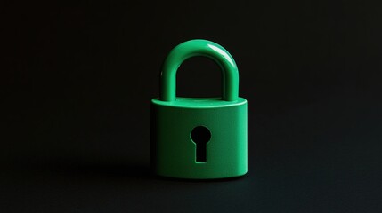 A padlock on a black background, in a simple, minimalistic style. 
