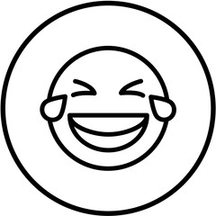 Vector Design Laughing Icon Style