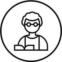 Vector Design Professor Icon Style