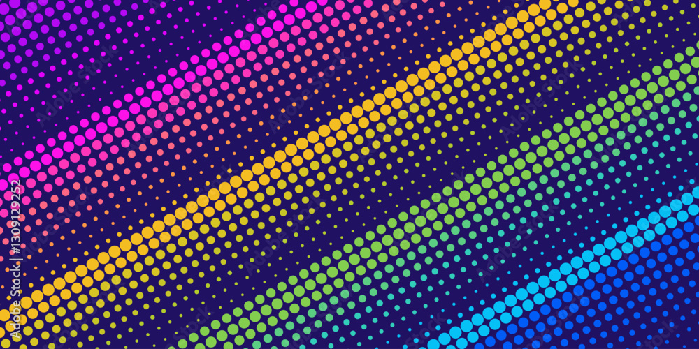Poster background vector design with halftone effect. abstract gradient round dots.