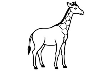 Elegant Giraffe Outline