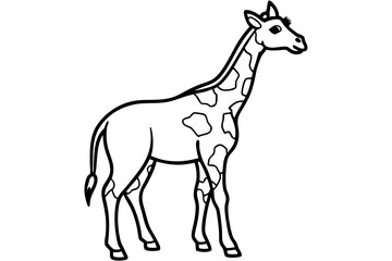 Elegant Giraffe Outline