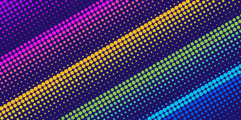 Background vector design with halftone effect. Abstract gradient round dots.