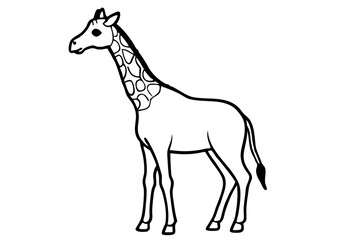 Elegant Giraffe Outline