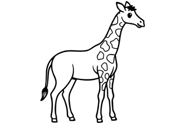 Elegant Giraffe Outline