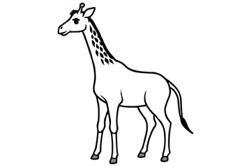 Elegant Giraffe Outline