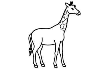 Elegant Giraffe Outline