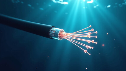 fiber optic cables multiple thin glass strands inside transmit data light signals long distances