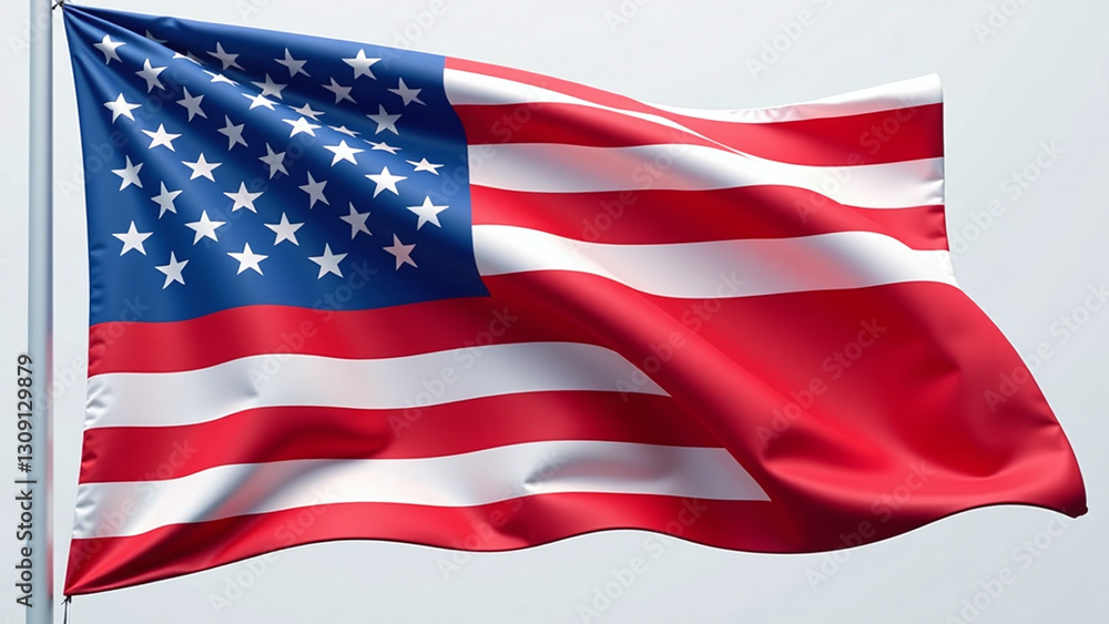 Poster flag waving seamlessly national animations loops different screen