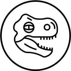 Vector Design Dinosaur Fossil Icon Style