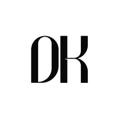 DK monogram logo design letter text name symbol monochrome logotype alphabet character simple logo