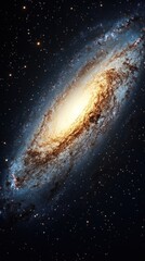 Obraz premium Cosmic Spiral Galaxy: A Celestial Tapestry of Stars and Stardust