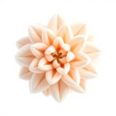 Fototapeta premium High-resolution 3D render of a plush flower, isolated on white. Focus on soft, detailed texture. Commercial quality, clean background