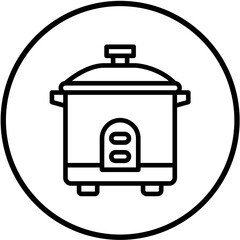 Vector Design Rice Cooker Icon Style