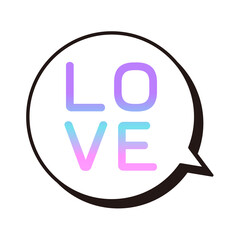 Love　愛　ふきだし