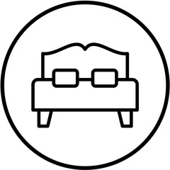 Vector Design Double Bed Icon Style