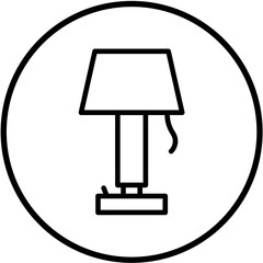 Vector Design Table Lamp Icon Style